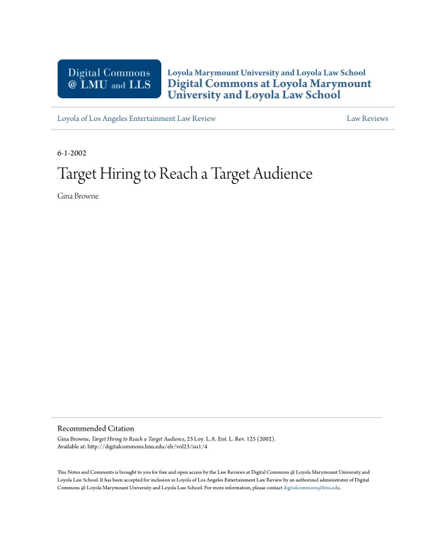 <em>Target</em> Hiring to Reach a <em>Target</em> Audience